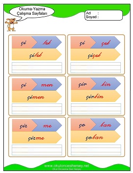 ç sesi Çalışma Sayfaları